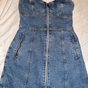 American Eagle Outfitters Blue Denim Mini Dress